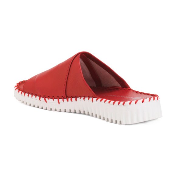 NEW ERIC MICHAEL Made In Italy Leather Gloria Comfort Slides read 362tn - Picture 2 of 2